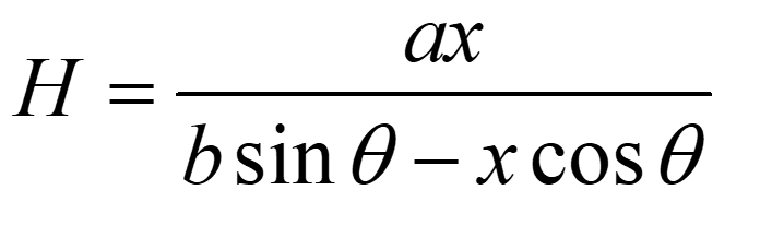 三角測(cè)距直射公式