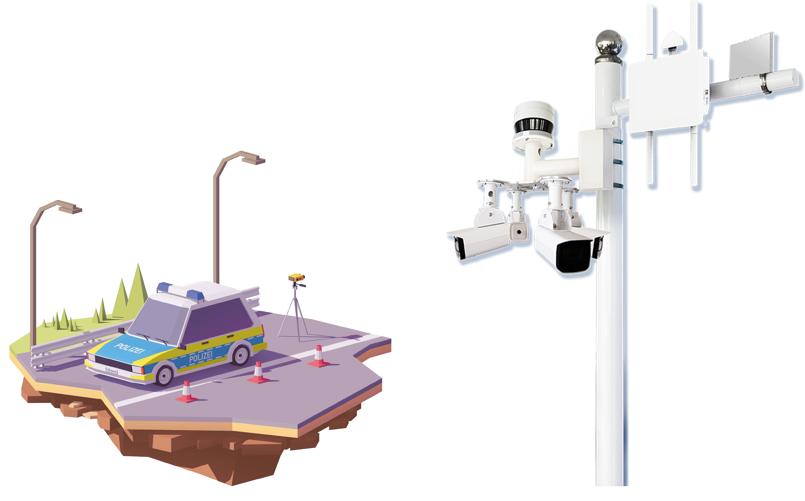 道路監(jiān)測示意圖